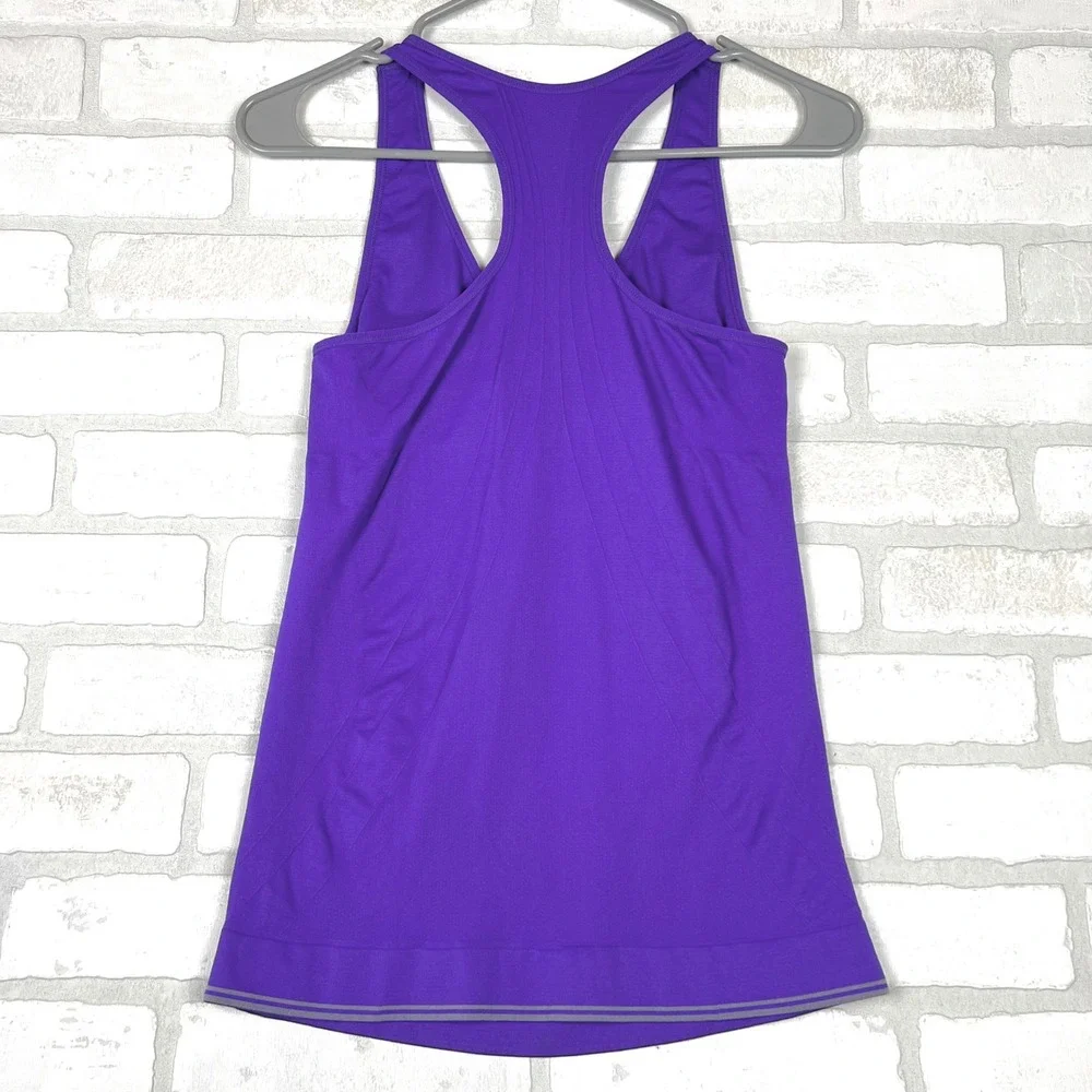 Danskin Now Youth Purple Racerback Athletic Tank Top Compression Ruched XXL